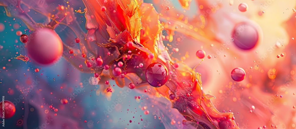 Aufkleber vivid and juicy abstracts with a copy space image