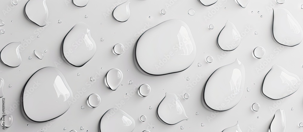 Poster white background with water drops pattern ideal for copy space image