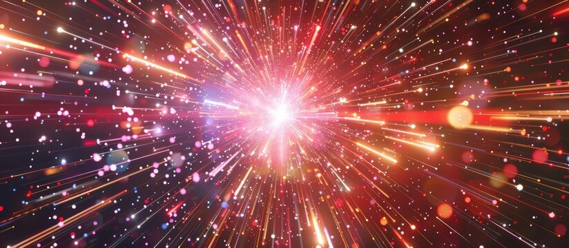 Abstract background with a Japanese inspired radius cartoon pattern featuring an exploding star burst texture perfect for design with copy space image