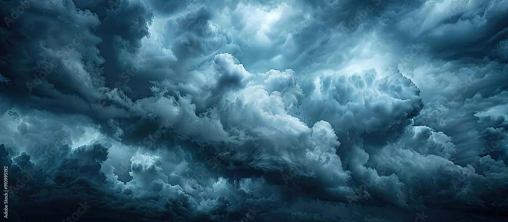 Poster dark stormy sky with ominous clouds before rain creates a moody and frightening atmosphere perfect f