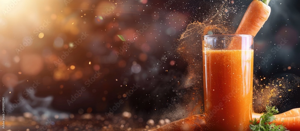 Poster a potent detoxifying beverage carrot juice offers numerous health benefits such as aiding in cleansi
