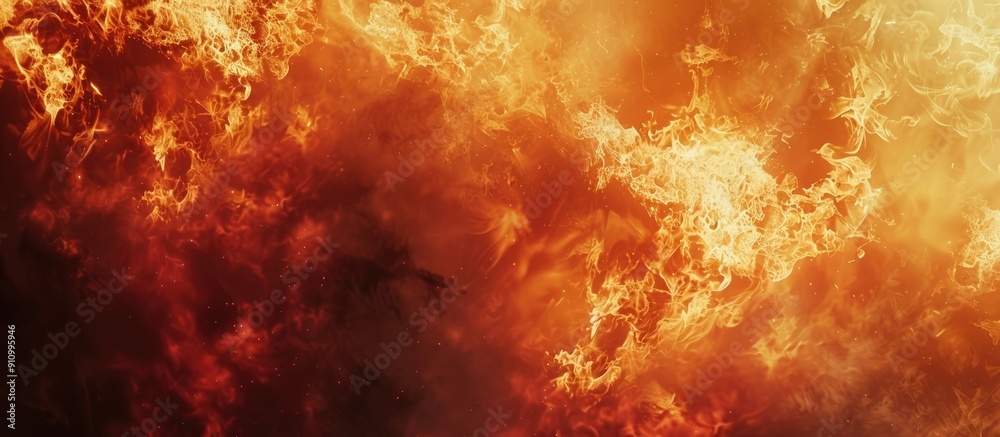 Poster A textured background with a blazing flame perfect for copy space image