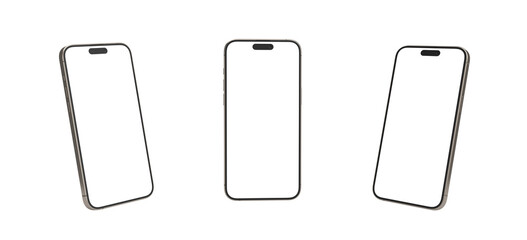 smartphone mockup isolated on white