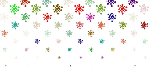 Light Green, Red vector template with flu signs.