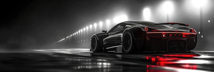 Race car wallpaper. Modern luxury sports car banner