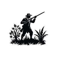 hunting man silhouette
