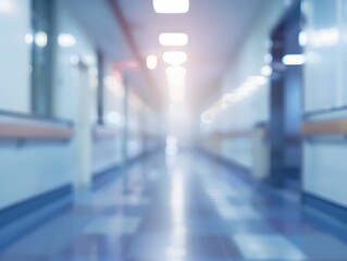 blurred hospital hallway background