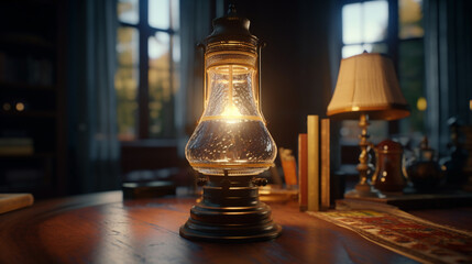 lamp on the table