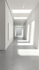 Fototapeta premium White art gallery simple walls real texture