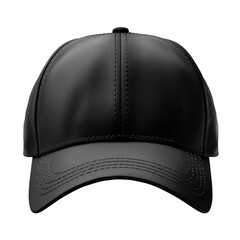 Black baseball cap mockup front view clip art