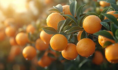 Ripe Oranges on a Sunny Day