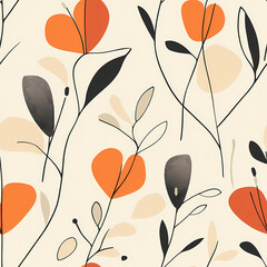 Abstract Floral seamless pattern