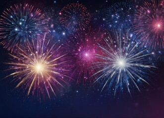 Obraz premium Abstract firework background with free space for text