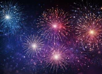 Fototapeta premium Abstract firework background with free space for text