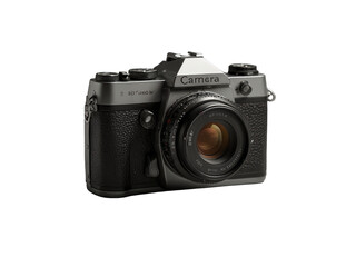 old camera isolated on white