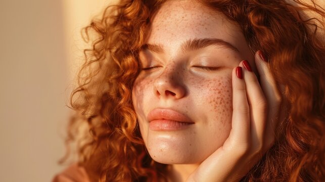 The Freckled Redhead Woman