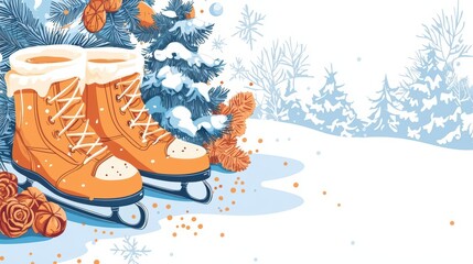 A modern banner design showcasing an explosion of sciencerelated illustrations