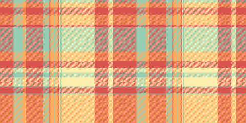 Halftone background check seamless, picture plaid fabric vector. Hanukkah textile tartan texture pattern in red and orange colors.