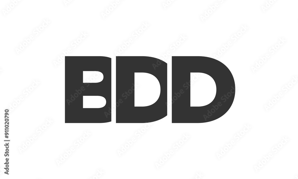 Fototapete bdd logo design template with strong and modern bold text. initial based vector logotype featuring s