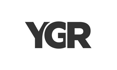 YGR logo design template with strong and modern bold text. Initial based vector logotype featuring simple and minimal typography. Trendy company identity.