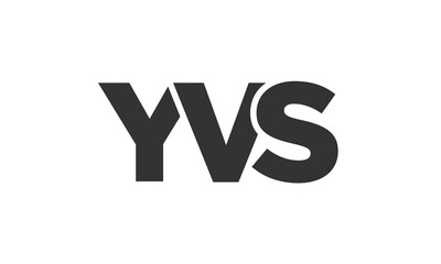 YVS logo design template with strong and modern bold text. Initial based vector logotype featuring simple and minimal typography. Trendy company identity.