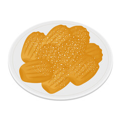 Vector Illustration Logo Clip Art Classic French Madeleines