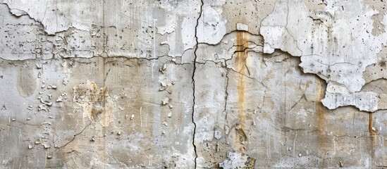 Industrial building's grunge concrete wall, with bumps, cracks, and a raw texture, ideal for design and background with ample copy space image.