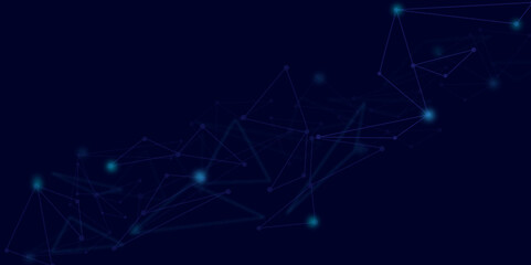 Obraz premium Vector Internet connection with connected lines and dots.