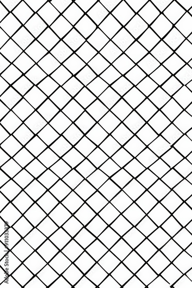 Poster This image represents a simple net-like black grid pattern set against a plain white background, presenting clean and minimalistic aesthetics ideal for modern design projects.