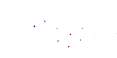 Light Pink, Green vector pattern with spheres.