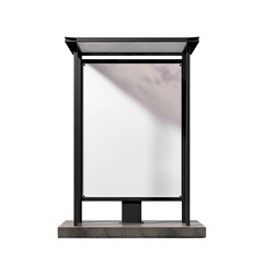 Blank sidewalk advertising stand clip art