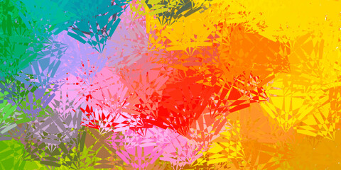 Light Multicolor vector background with triangles.