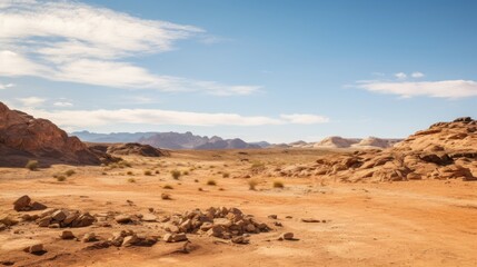 Desert landscape panoramic view