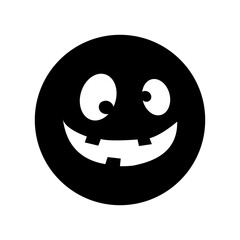 Halloween face icon vector. Scary face illustration sign. Funny Face symbol. Pumpkin face logo.