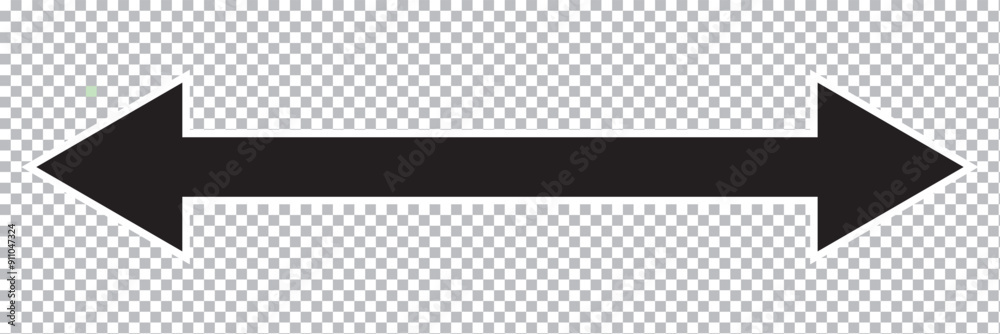 Poster double arrow icon set . two side arrows icon vector. double arrow icon transparent background . eps 