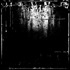 Monochrome Grunge Frame Texture - Black and White Design