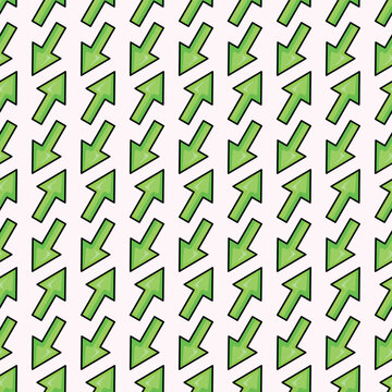 Green arrow seamless pattern