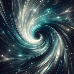 Galactic vortex, abstract background, teal and silver metallic gradient, noise texture, header design