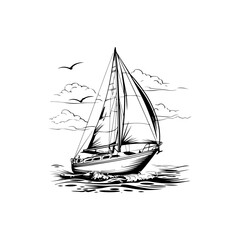 black and white vector illustration icon of car, about transportation