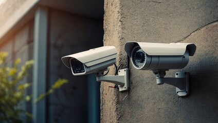 CCTV cameras on the street, security, big brother