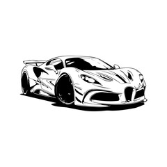 Obraz premium black and white vector illustration icon of car, about transportation
