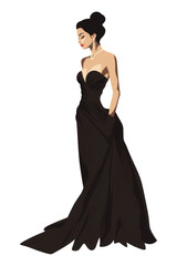 Fototapeta premium PNG Dress fashion adult bride.