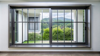 Modern aluminum sliding window with grill opener and sleek profile, a popular choice for Asian homes, offering a perfect blend of style, functionality, and durability.