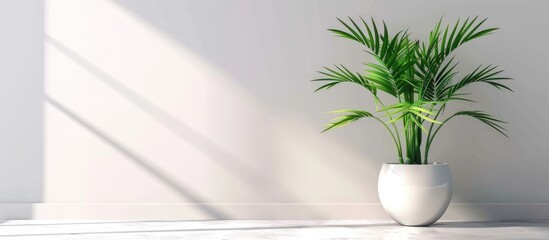 Elegant potted air purifying plants with green foliage ideal for home decor with a copy space image