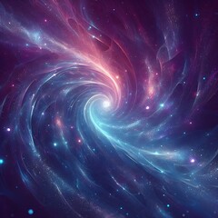 Galaxy cluster, abstract background, blue and purple gradient, grainy texture, header design