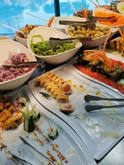 different vegetable and salad