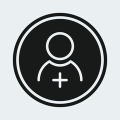 User Plus icon vector design template