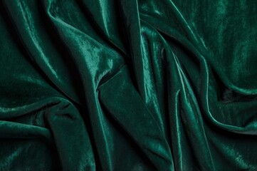 Fototapeta premium Luxurious Deep Green Velvet Texture Background