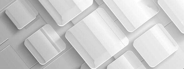 Fototapeta premium Grey white abstract background geometry shine and layer element vector for presentation design, White abstract background vector with blank space for text. 