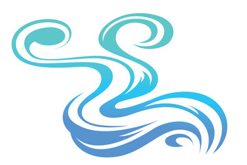 Obraz premium Vector image of smoke. Blue haze